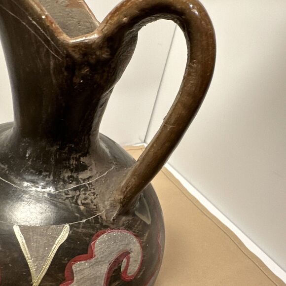 Hand Painted Pottery Pitcher Vase Southwest Style‎ Home Decor - Picture 7 of 16